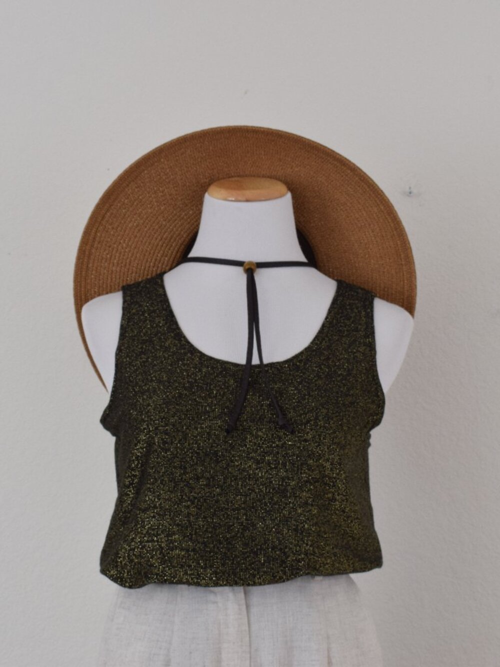 Vintage 80s Dark Metallic Tank‎ Top by CERVELLE